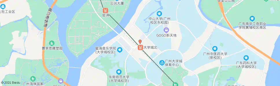 广州地铁大学城北站总站(综合商业北区)_公交站地图_广州公交_妙搜公交查询2025