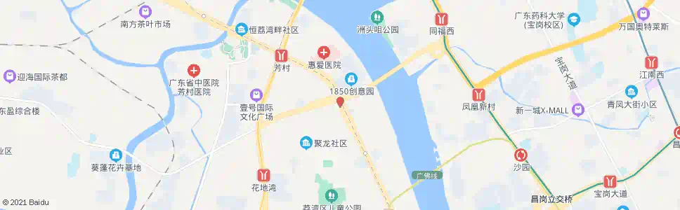 广州下芳村_公交站地图_广州公交_妙搜公交查询2025