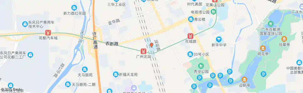 广州颜峰大道北_公交站地图_广州公交_妙搜公交查询2025