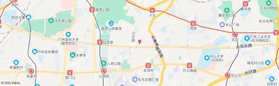 广州法政路_公交站地图_广州公交_妙搜公交查询2025