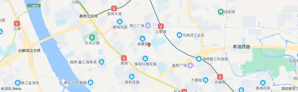 广州燕子岗_公交站地图_广州公交_妙搜公交查询2025
