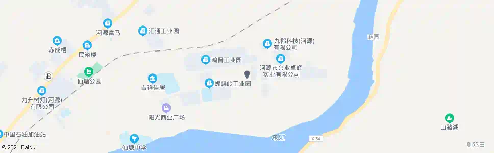河源蝴蝶岭工业园_公交站地图_河源公交_妙搜公交查询2025
