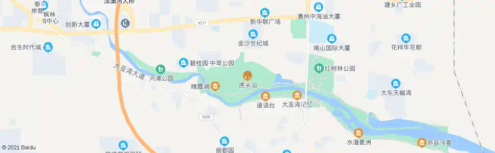 惠州借山公园_公交站地图_惠州公交_妙搜公交查询2025