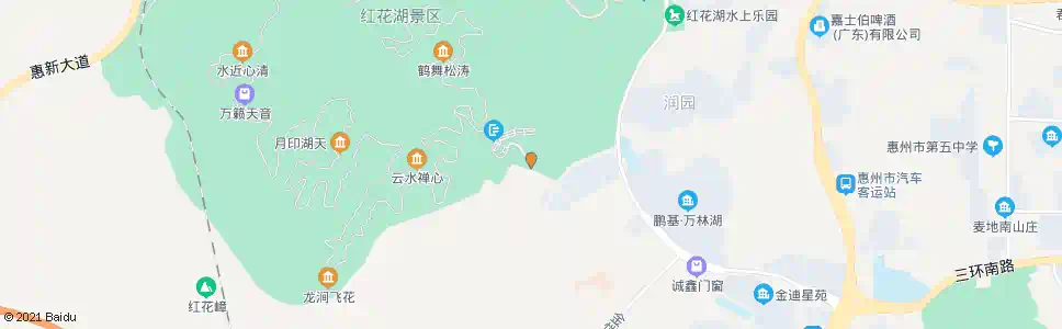 惠州红花湖南门_公交站地图_惠州公交_妙搜公交查询2025