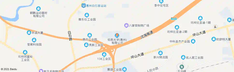 惠州伯恩光学工业园_公交站地图_惠州公交_妙搜公交查询2025
