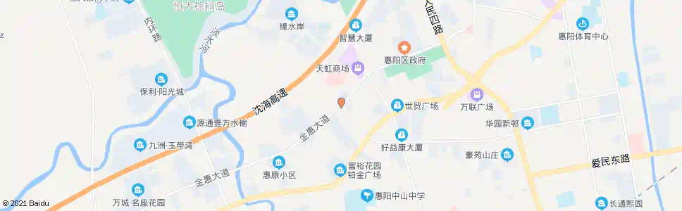 惠州金辉花园路口_公交站地图_惠州公交_妙搜公交查询2025