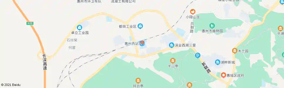 惠州火车西站_公交站地图_惠州公交_妙搜公交查询2025