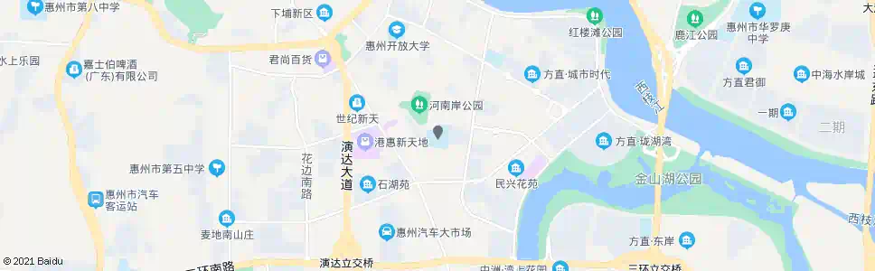 惠州河南岸中学_公交站地图_惠州公交_妙搜公交查询2025