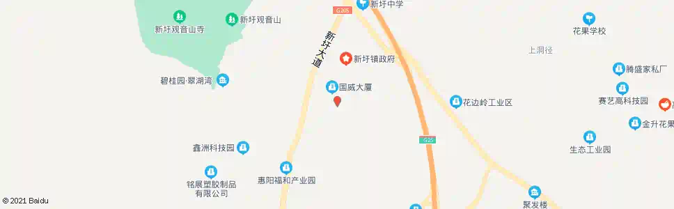 惠州新圩中心小学_公交站地图_惠州公交_妙搜公交查询2025