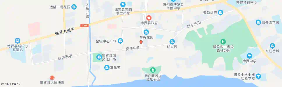 惠州博罗人民公园_公交站地图_惠州公交_妙搜公交查询2025