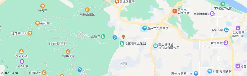 惠州红花湖_公交站地图_惠州公交_妙搜公交查询2025