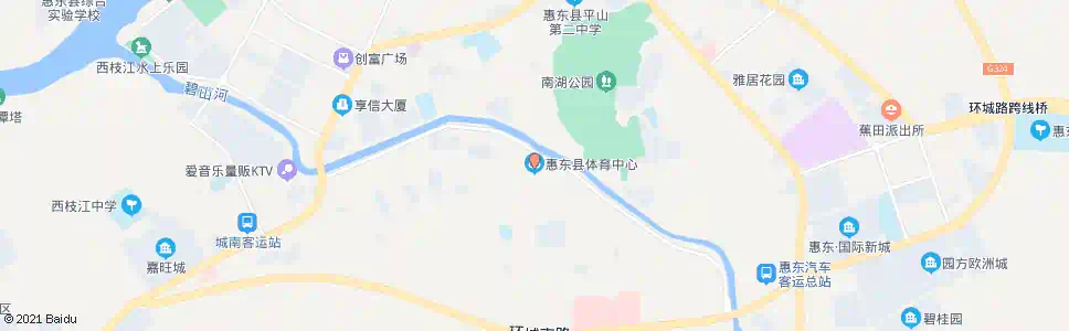 惠州惠东体育中心_公交站地图_惠州公交_妙搜公交查询2025