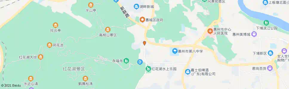 惠州红花湖路口_公交站地图_惠州公交_妙搜公交查询2025