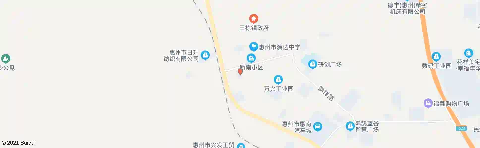 惠州三栋市场_公交站地图_惠州公交_妙搜公交查询2025