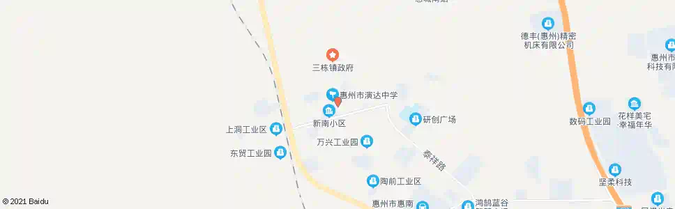 惠州三栋中心小学_公交站地图_惠州公交_妙搜公交查询2025