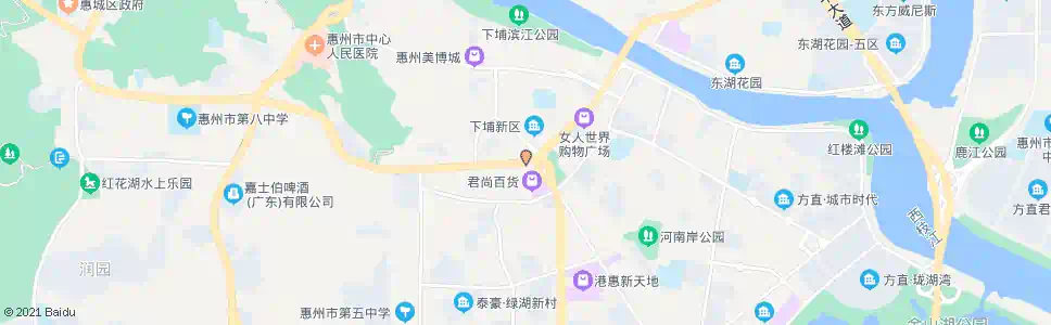 惠州花边岭村_公交站地图_惠州公交_妙搜公交查询2025