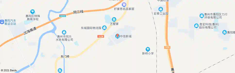 惠州中信新城_公交站地图_惠州公交_妙搜公交查询2025