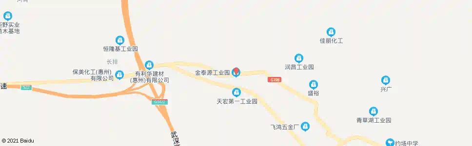 惠州金泰源工业园_公交站地图_惠州公交_妙搜公交查询2025