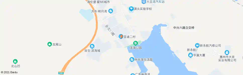 惠州亚迪二村_公交站地图_惠州公交_妙搜公交查询2025