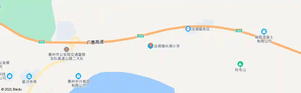 惠州汝湖小学长湖教点_公交站地图_惠州公交_妙搜公交查询2025