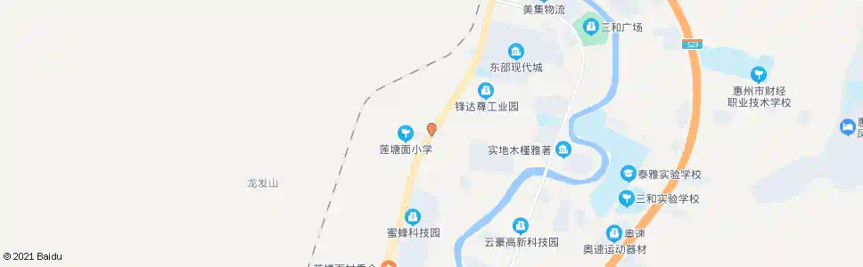 惠州莲塘面小学_公交站地图_惠州公交_妙搜公交查询2025