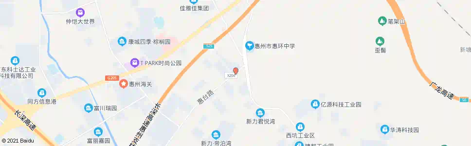 惠州香槟小镇_公交站地图_惠州公交_妙搜公交查询2025