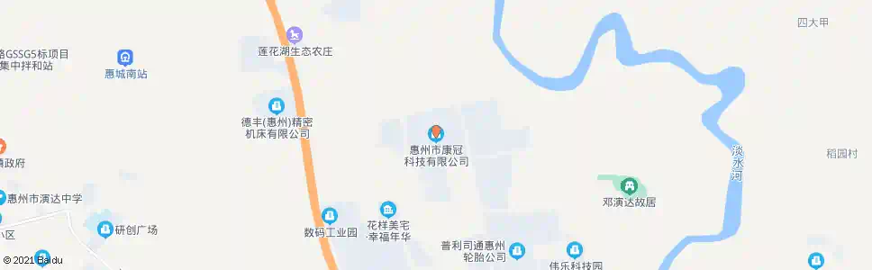 惠州康冠公司_公交站地图_惠州公交_妙搜公交查询2025