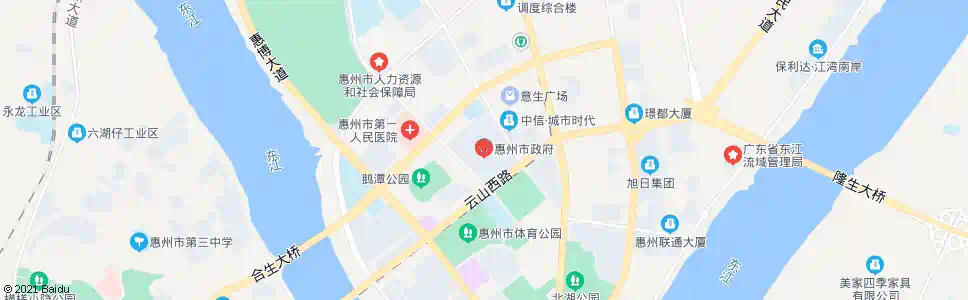 惠州城区政府_公交站地图_惠州公交_妙搜公交查询2025