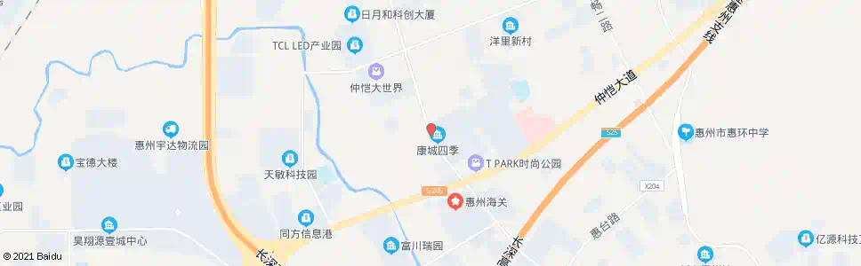 惠州康城四季西_公交站地图_惠州公交_妙搜公交查询2025