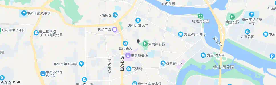 惠州河南岸市场_公交站地图_惠州公交_妙搜公交查询2025