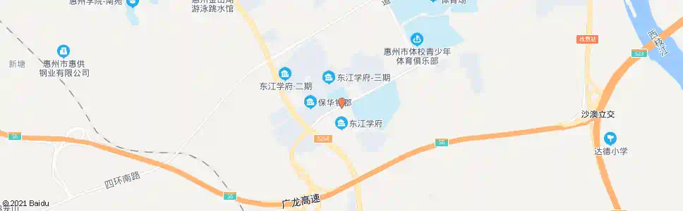 惠州东江学府_公交站地图_惠州公交_妙搜公交查询2025