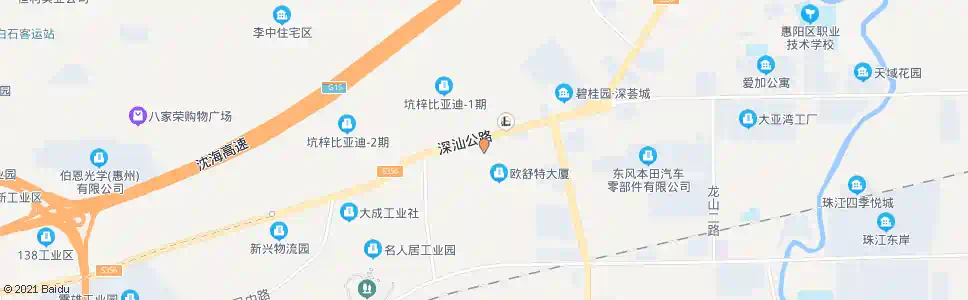 惠州坑梓公园_公交站地图_惠州公交_妙搜公交查询2025