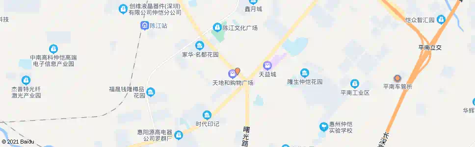 惠州天地和广场_公交站地图_惠州公交_妙搜公交查询2025