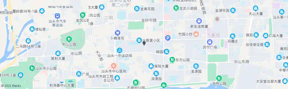 汕头金新中山路口_公交站地图_汕头公交_妙搜公交查询2025