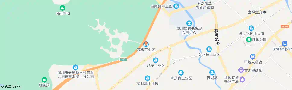 深圳高桥工业区_公交站地图_深圳公交_妙搜公交查询2025
