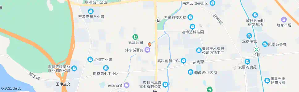深圳田寮炜东城_公交站地图_深圳公交_妙搜公交查询2025