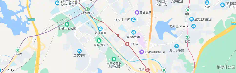 深圳白石龙村_公交站地图_深圳公交_妙搜公交查询2025