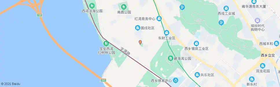 深圳固戍海滨公园_公交站地图_深圳公交_妙搜公交查询2025
