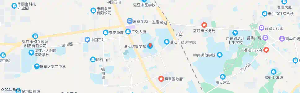湛江财贸学校_公交站地图_湛江公交_妙搜公交查询2025