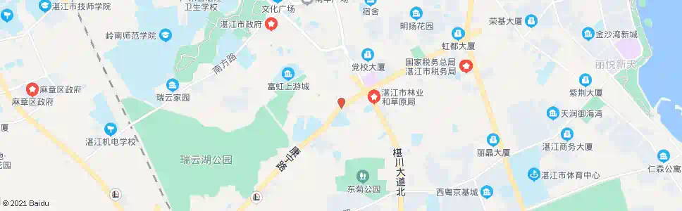 湛江湛江艺校_公交站地图_湛江公交_妙搜公交查询2025