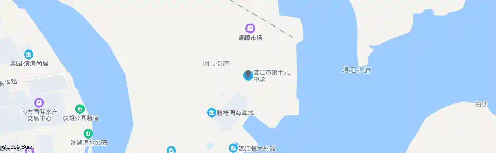 湛江市十九中学_公交站地图_湛江公交_妙搜公交查询2025