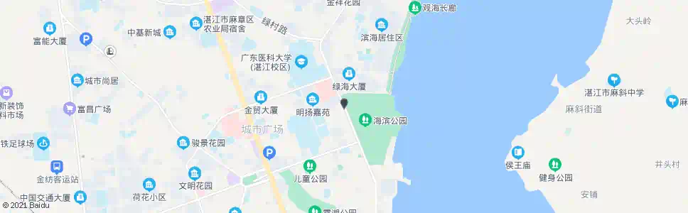 湛江市第二人民医院后门_公交站地图_湛江公交_妙搜公交查询2025