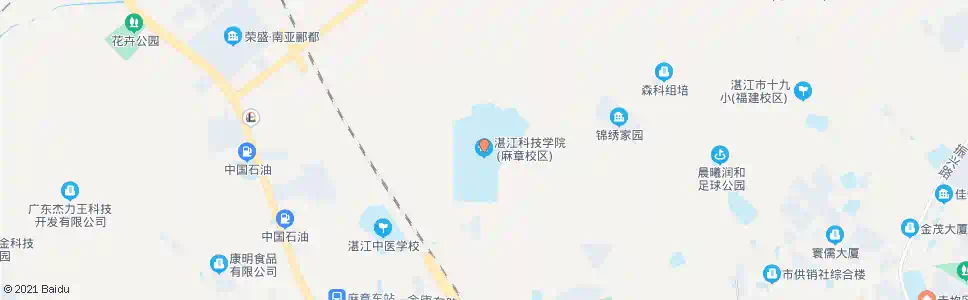 湛江海大寸金学院_公交站地图_湛江公交_妙搜公交查询2025