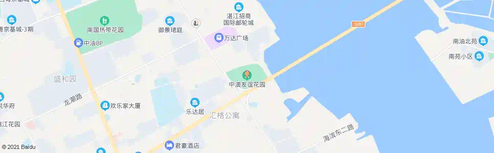 湛江平乐村(中澳友谊花园)_公交站地图_湛江公交_妙搜公交查询2025