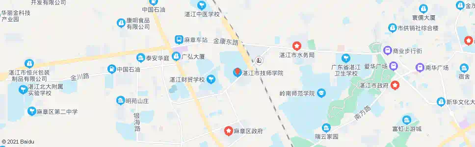 湛江技师学院_公交站地图_湛江公交_妙搜公交查询2025