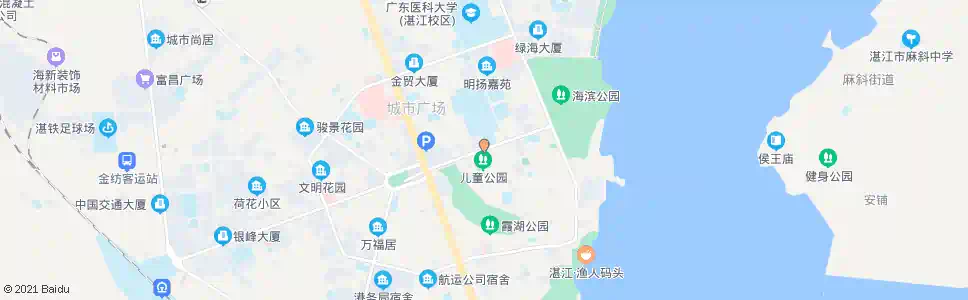 湛江儿童公园_公交站地图_湛江公交_妙搜公交查询2025