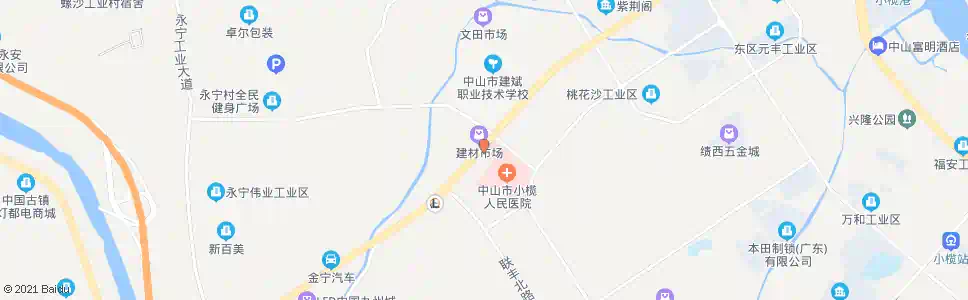 中山小榄人民医院(北门)_公交站地图_中山公交_妙搜公交查询2025
