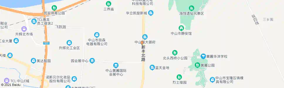 中山黄圃腊味食品市场_公交站地图_中山公交_妙搜公交查询2025