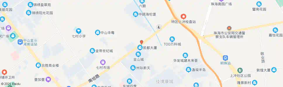 珠海金山城_公交站地图_珠海公交_妙搜公交查询2025
