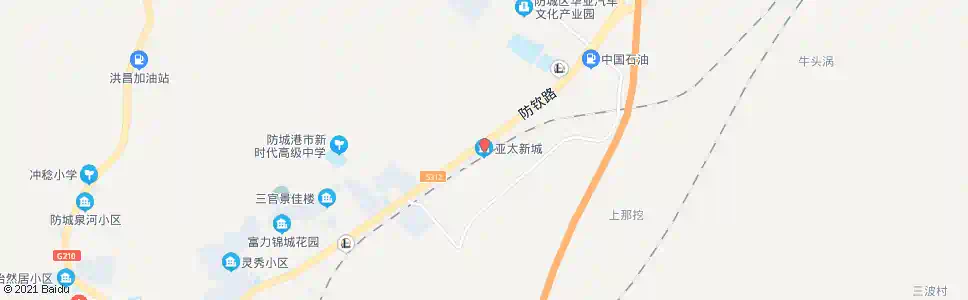 防城港亚太新城_公交站地图_防城港公交_妙搜公交查询2025